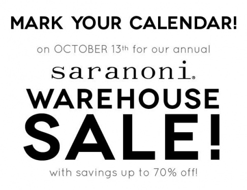 Saranoni Warehouse Sale!